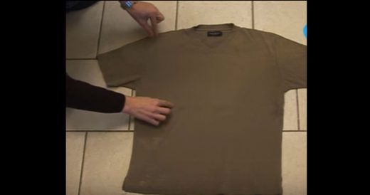 Man Demonstrates The Fastest Way To Fold A Tee Shirt Ever