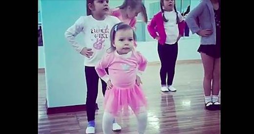 Little Girls Line Up For Dance Class And The One In The Pink Tutu Has Everyone L...