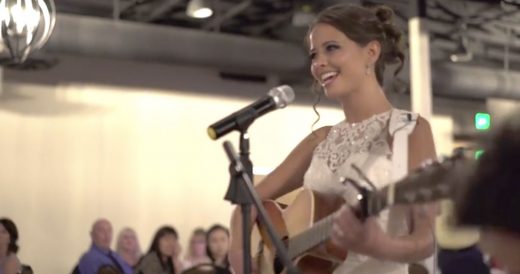 Bride Gives Show-Stopping Performance Of Heartfelt Song To Groom On Their Weddin...