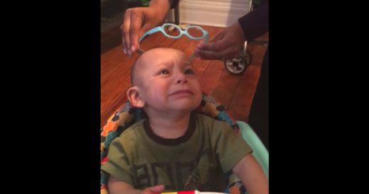 Visually Impaired Baby Tries On Eyeglasses For The First Time