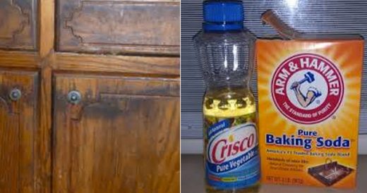 Remove Kitchen Cabinet Gunk With 2 Simple Household Ingredients