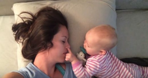 Napping Mom’s Baby Has Plans For Her Other Than Sleeping