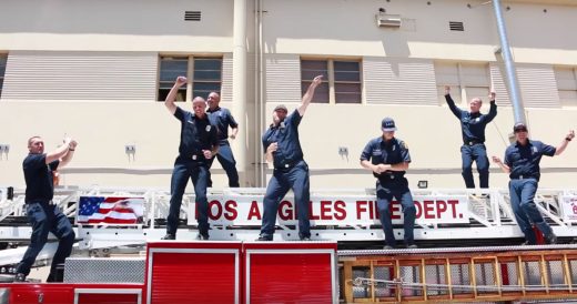 Los Angeles Firefighters Put On Their Dancing Shoes To Get New Legs For Little G...