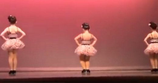 3 Dancers Line Up On Stage To Perform And Little Girl Gives It Her All