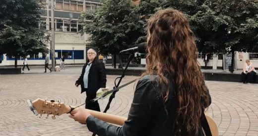 Teen Sings Haunting Elvis Classic On Street