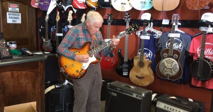 81-Year-Old Man Walks Into Guitar Store And Owner Quickly Figures Out ...