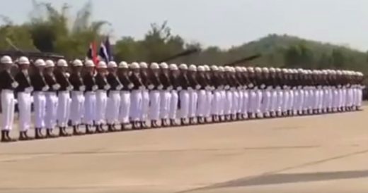 Dozens Of Soldiers Form A Line To Perform A Synchronized “Dance”