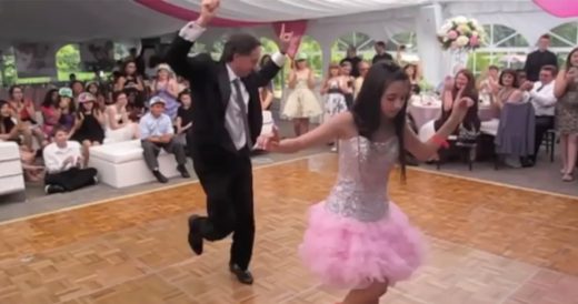 Father-Daughter Act Starts As Slow Dance Then Music Changes And People Erupt In ...