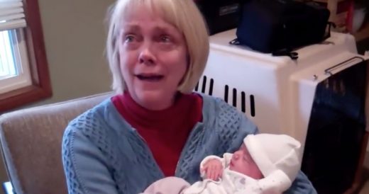 Grandma Is Overwhelmed When She Meets Her New Baby Granddaughter