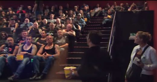 Confused Couples Enter Theatre Filled With Tough-Looking Bikers