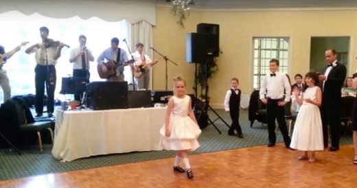 9-Year-Old Girl Irish Dances At Wedding And Family Joins In