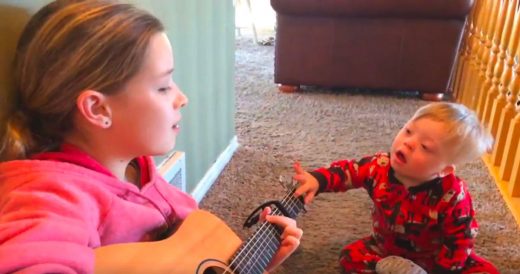 Big Sis Plays “You Are My Sunshine” To Little Brother With Down Syndrome