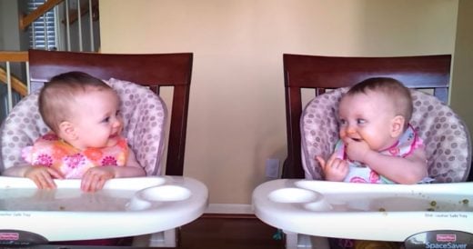 Twin Sisters Stop Snacking To Dance To Dad’s Guitar Strumming