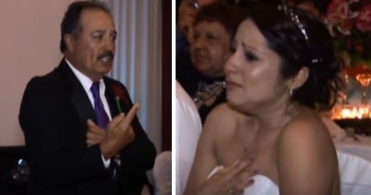 Bride’s Father Lip Syncs And Signs Song During Wedding Speech