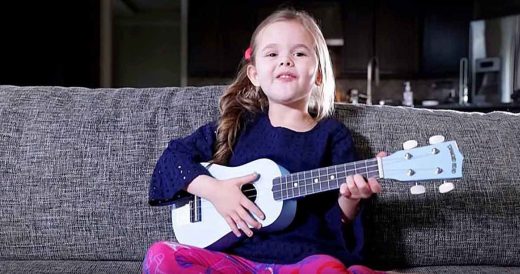 Claire Performs Song With Ukulele For The First Time