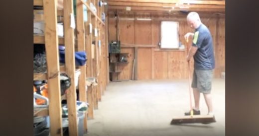 Farmer Sweeps Barn And Then Bursts Into Dance Routine