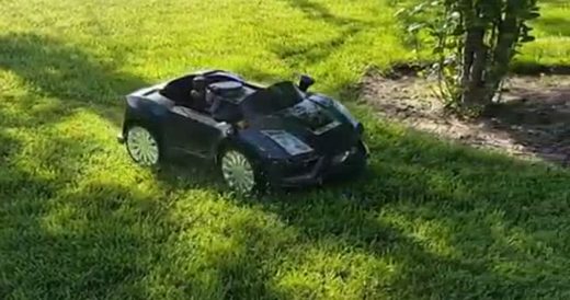 Man’s Nifty Invention Turns Toy Car Into Lawn Mower