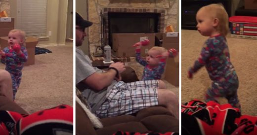 Angry Toddler Picks Fight With Dad For Playing With Her Toys