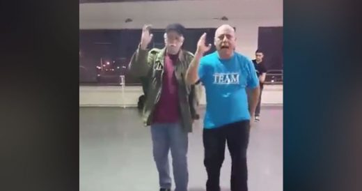 Two Men Perform Hip-Hop Dance Routine