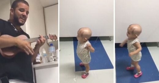 Doctor Sings To Sick Kids And Tiny Girl Dances Along