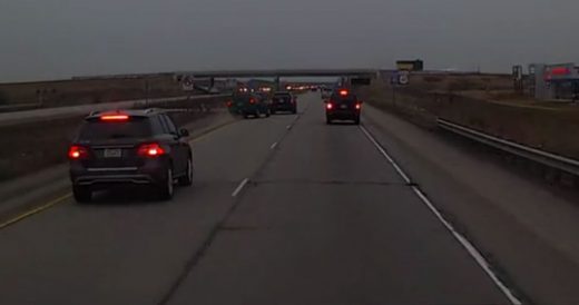 Man Is Tailgating Car Ahead Of Him When The Other Driver Decides He’s Had Enou...