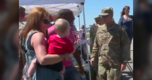 Deployed Soldier Returns And Meets Son For The First Time