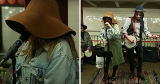 Christina Aguilera Goes Undercover To Perform At Subway Station