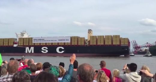 Mega Cargo Ship Comes In Singing Star Wars