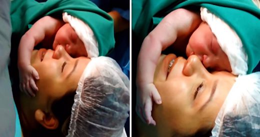 Mom Holds Baby Girl For First Time And Infant Refuses To Let Go