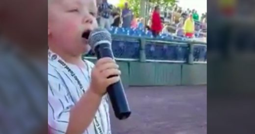 Toddler Belts Out National Anthem For Favourite Baseball Team