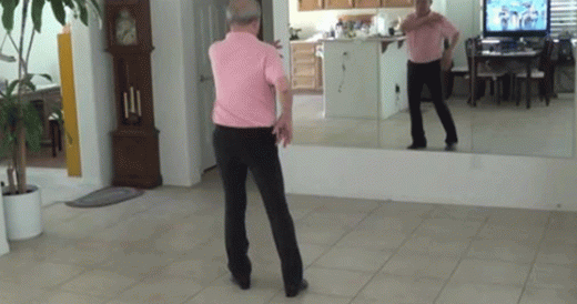 Grandpa Takes Centre Stage To Perform Line Dance Routine