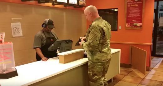 Soldier Buys Dinner For Two Little Boys