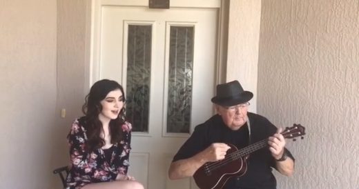 Teen Girl And Grandpa Perform “Somewhere Over the Rainbow”