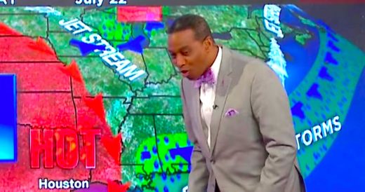 Dog Walks In During Weatherman’s Segment