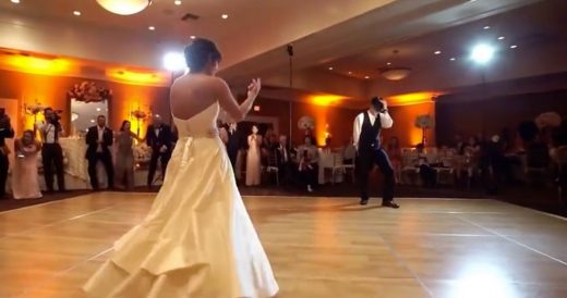 Bride And Groom Perform Dance Routine