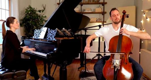 Pair Plays Cover of “Sound Of Silence” On Piano And Cello