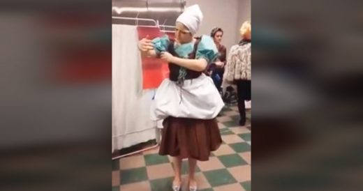 Woman’s Basic Cinderella Costume Transforms When She Spins