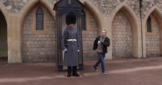 Man Visits His Little Brother On Guard