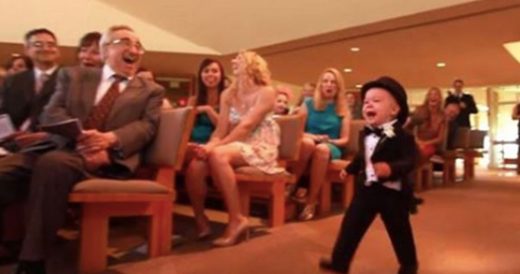 Little Ring Bearer’s Grand Entrance Cracks Up Wedding Guests