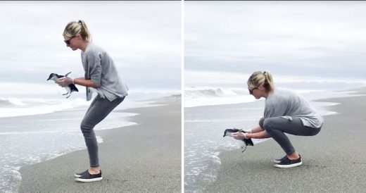 Penguin Chick Is Released Back Into Wild When He Suddenly Stops Midway To Say Sw...