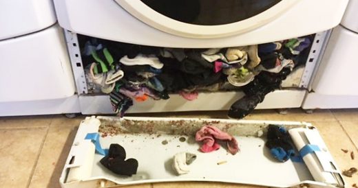 Woman Finds Where Missing Socks Have Been Hiding