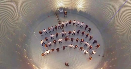 Choir Performs In Grain Silo