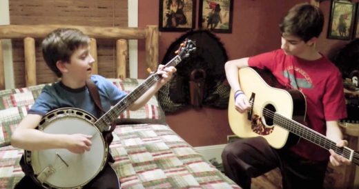 2 Brothers Duel On Banjo And Guitar