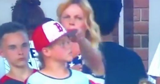 Mom Rips Hat Off Son’s Head During National Anthem And Teaches An Important Le...