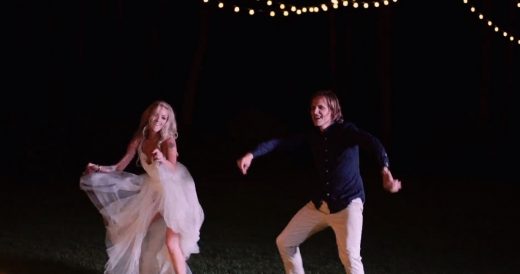 Bride And Groom Perform Theatrical Wedding Dance