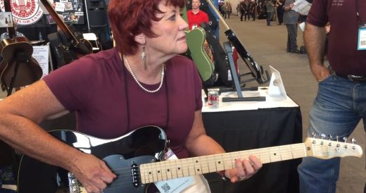 Mom Picks Up Electric Guitar And Jams Out