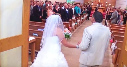 Dad Walks Bride Down Aisle While Sweetly Serenading Her