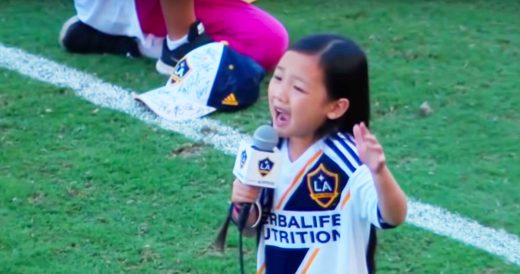 Tiny Girl Is Chosen To Sing National Anthem And She Unleashes Into The Mic