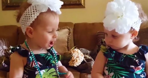 Sister Is Dancing When Unimpressed Twin Gives Her A Look That Has Mom Running Fo...