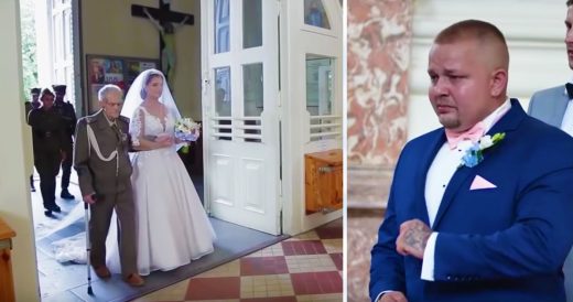 94-Year-Old WWII Hero Walks Granddaughter Down Aisle And Groom Can’t Stop Cryi...